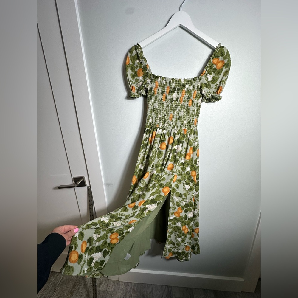 Reformation Inka Dress in Orange Grove Size XS - Picture 12 of 16